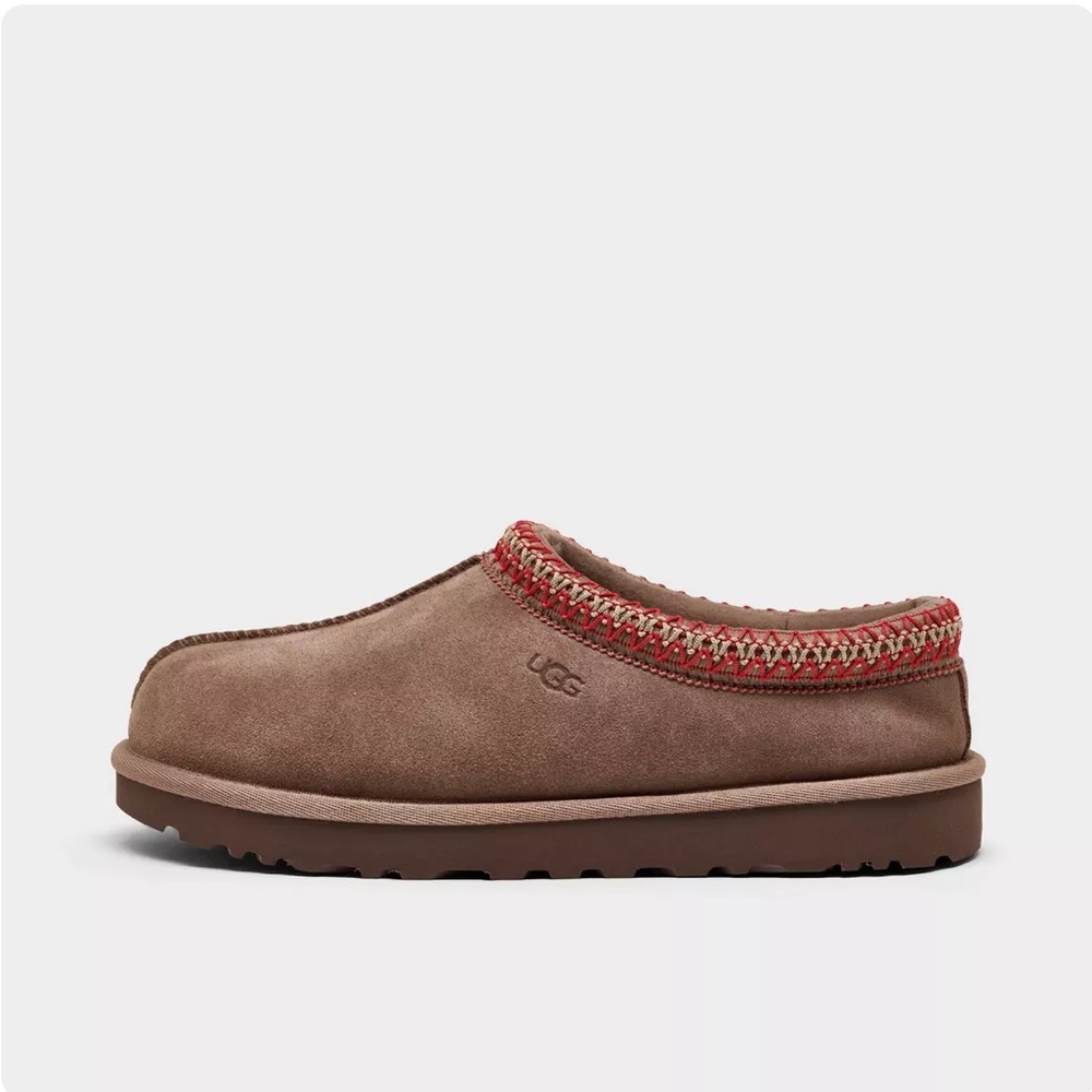 BRAND NEW UGG Tan Clogs with Red Accent